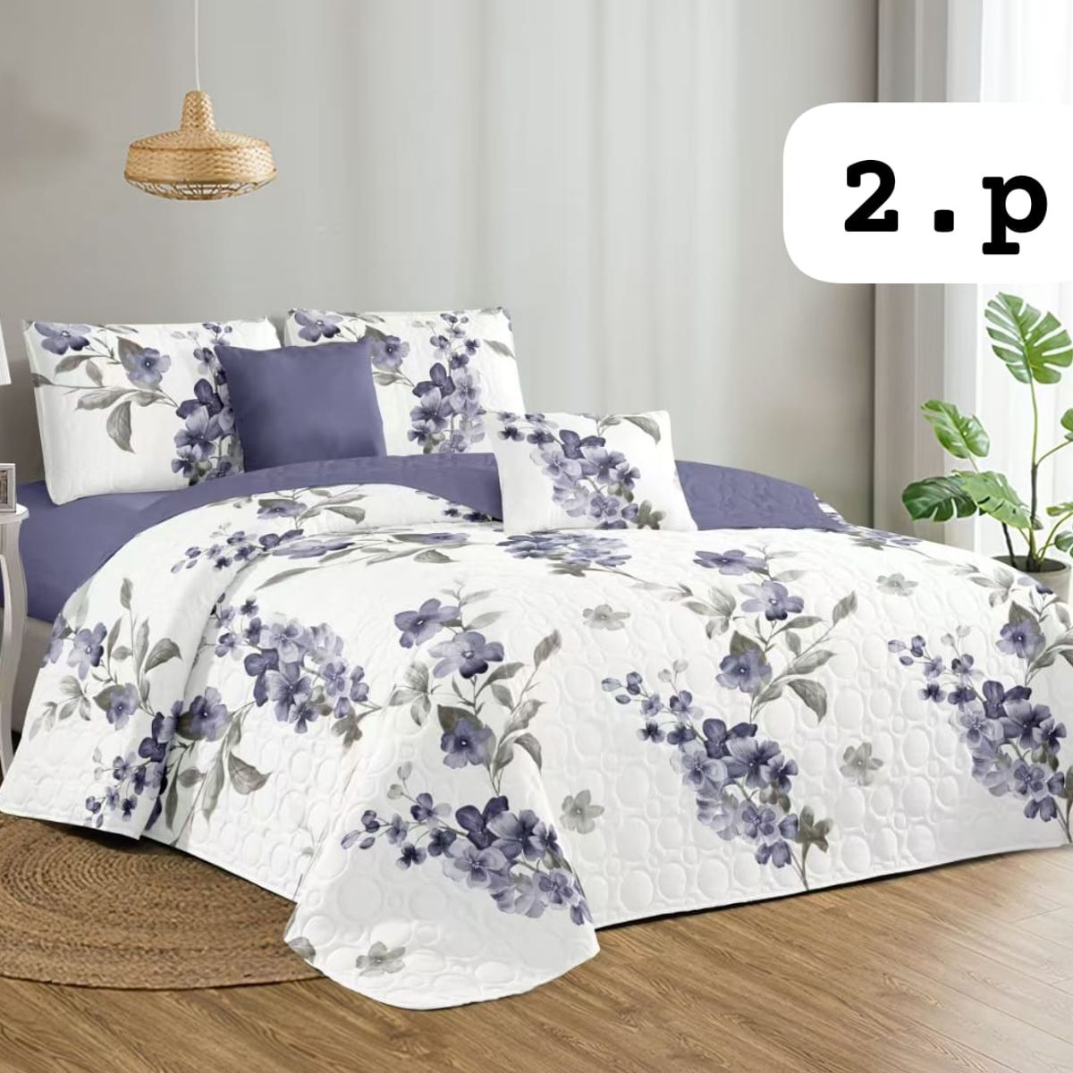 GENERICO - cubrecamas quilt verano diseño 2p