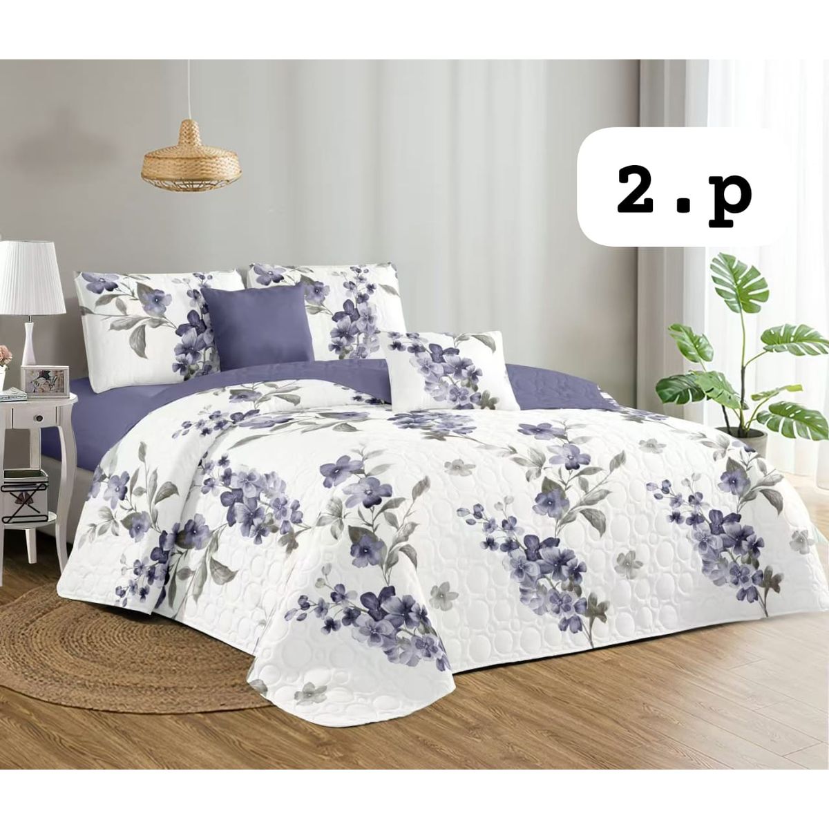 GENERICO - cubrecamas quilt verano diseño 2p