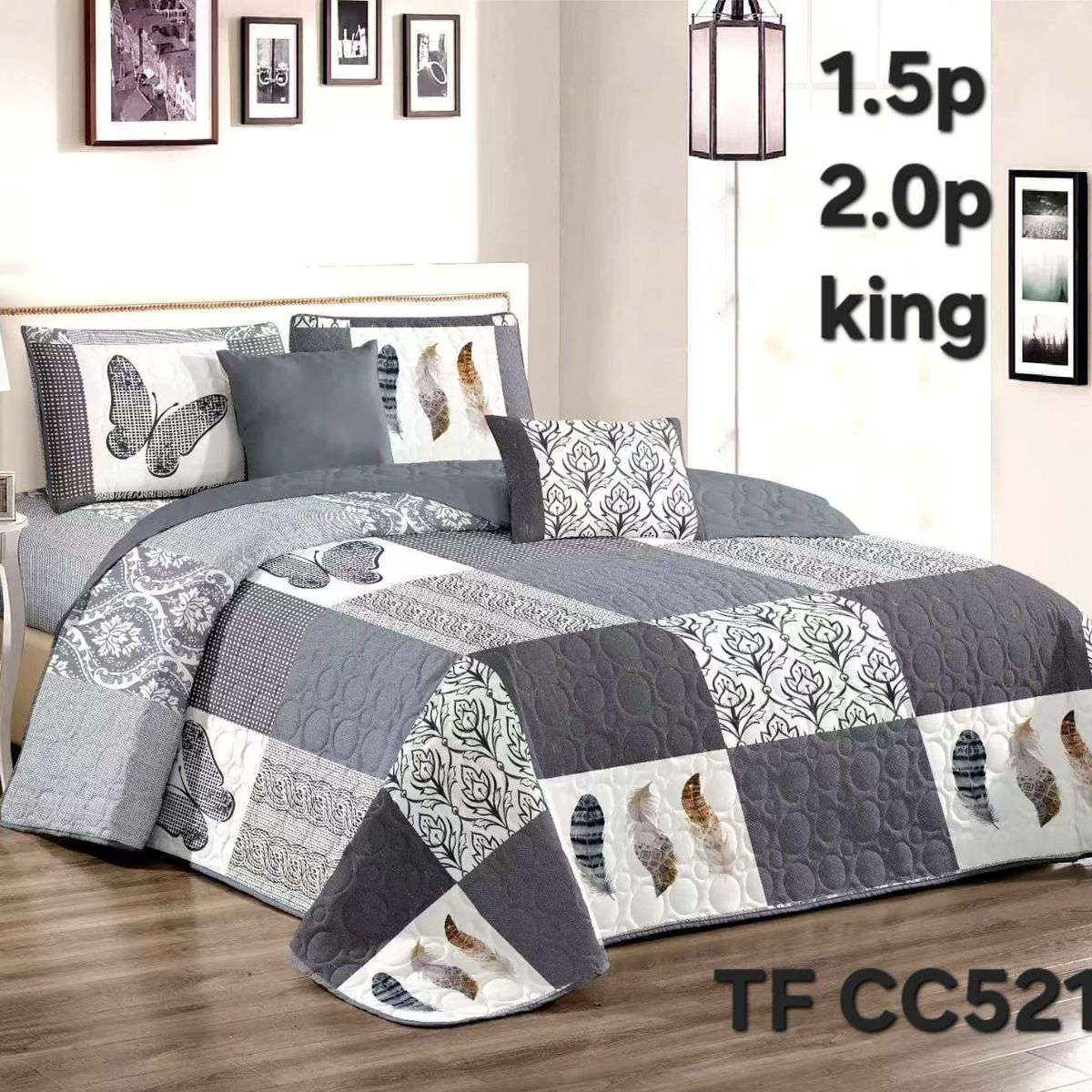 GENERICO - cubrecamas quilt verano diseño 2p