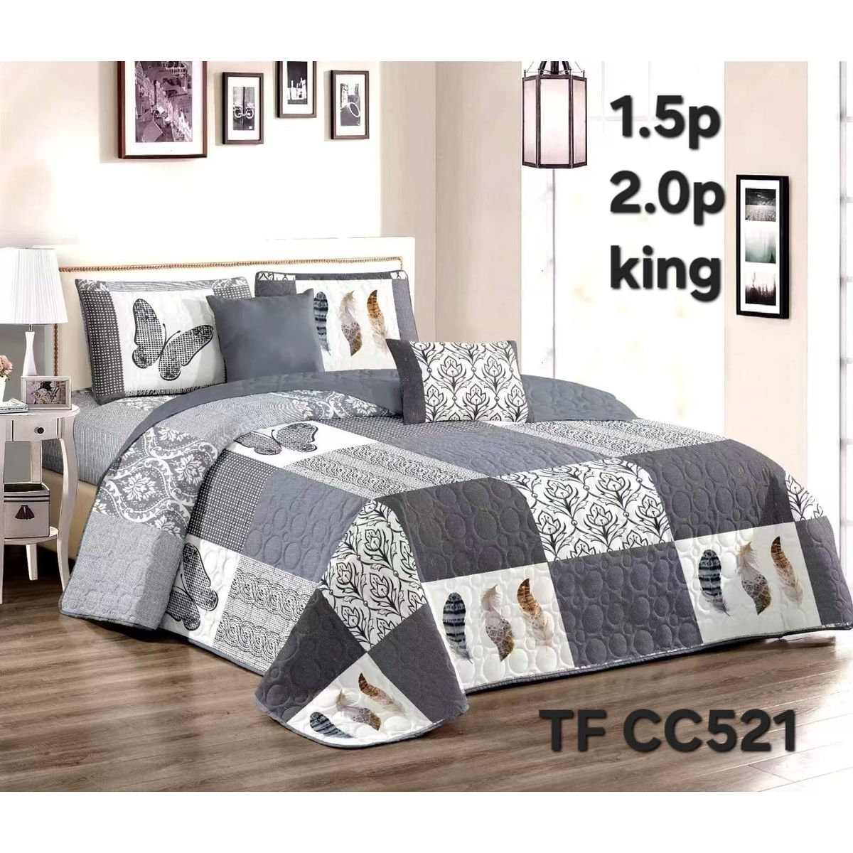 GENERICO - cubrecamas quilt verano diseño 2p