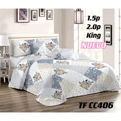GENERICO - Cubrecamas quilt verano diseño 2p