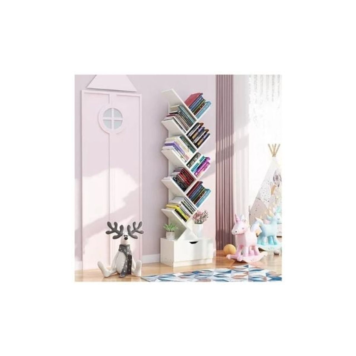 GENERICO - Biblioteca Librero De Arbol Organizador De Libros