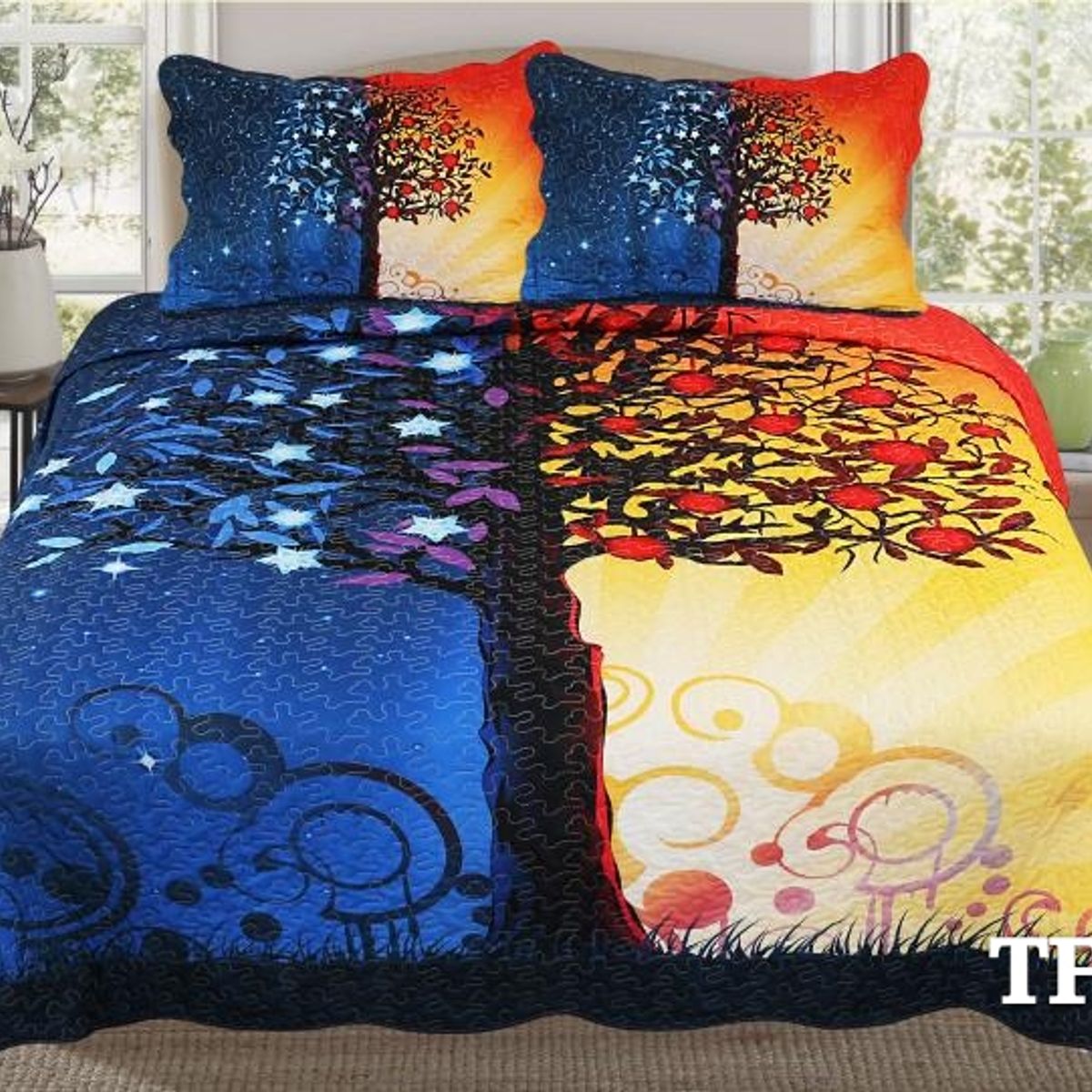 GENERICO - cubrecamas quilt verano diseño 2p