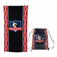 Toalla De Playa Microfibra Colo Colo Con bolso Equipo 70x140 cm