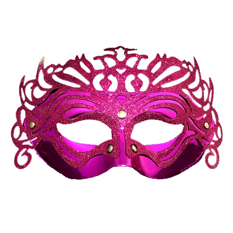 GENERICO - ANTIFAZ BRILLO GRANDE FUCSIA X1 UNI