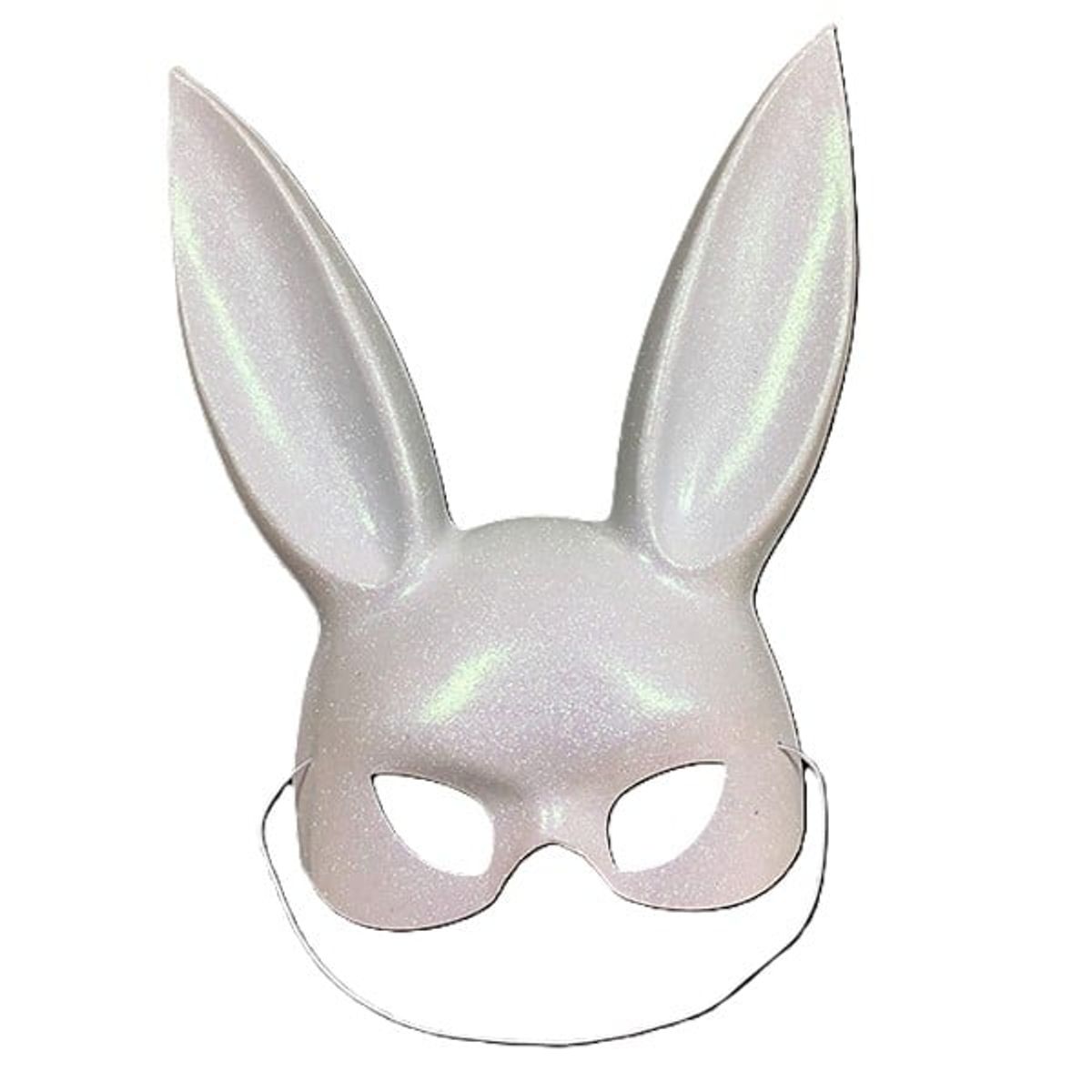 GENERICO - ANTIFAZ CONEJO GLITTER BLANCO X3 UNI