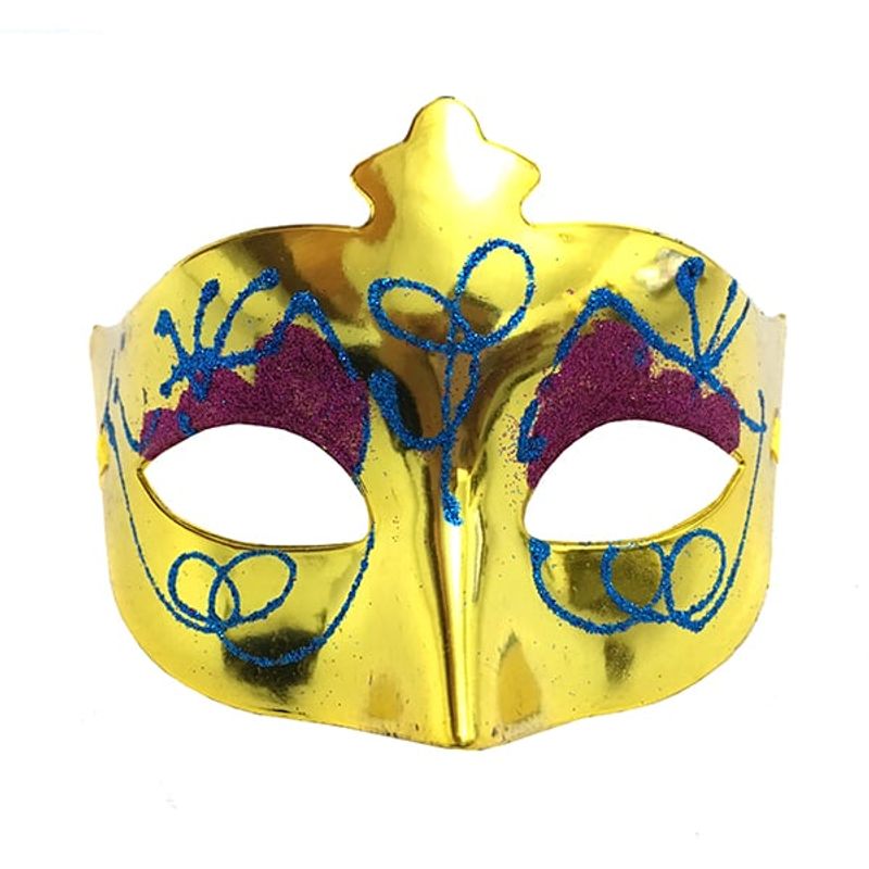 GENERICO - ANTIFAZ ESCARCHA DORADO X1 UNI