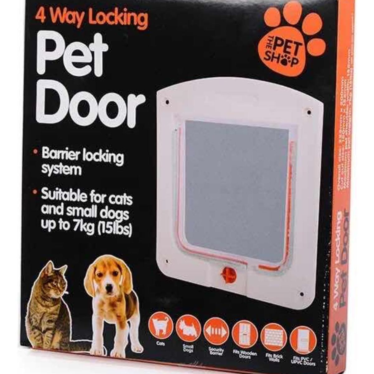 GENERICO - Puerta Para Gatos Y Perro Abatible Puerta Exterior Mascota