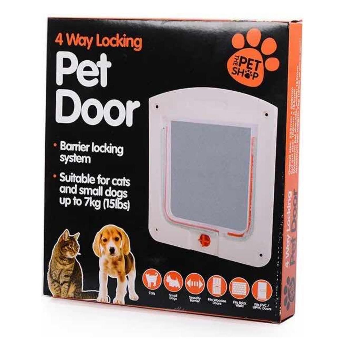 GENERICO - Puerta Para Gatos Y Perro Abatible Puerta Exterior Mascota