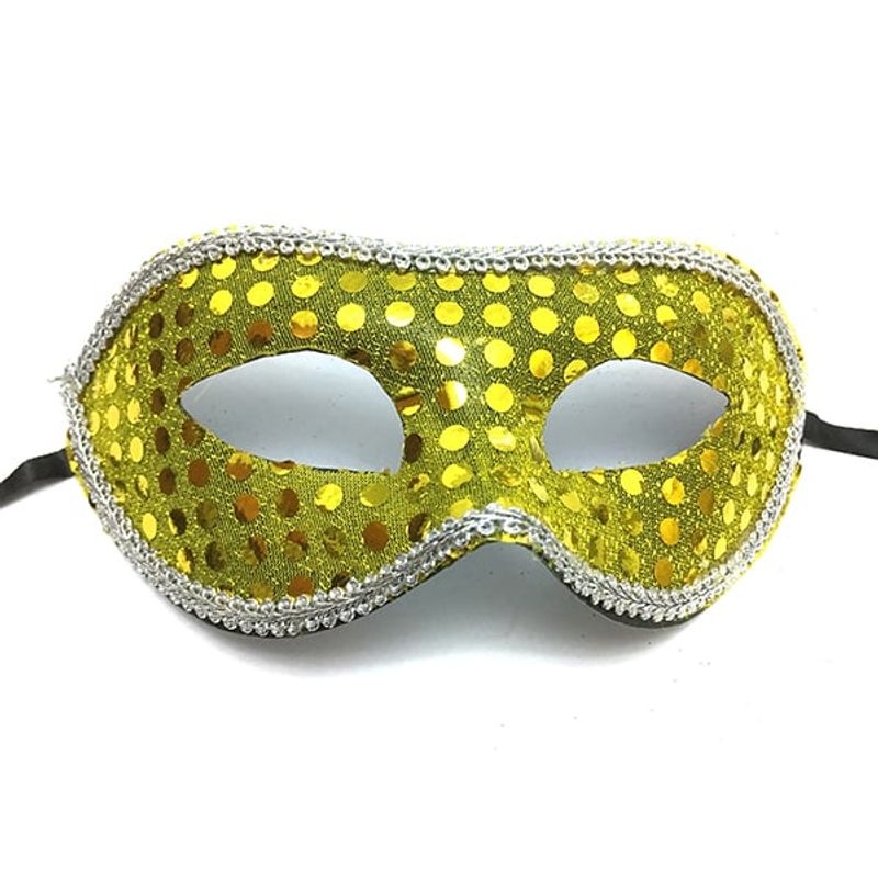 GENERICO - ANTIFAZ LENTEJUELA DORADO X1 UNI