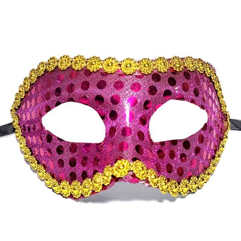 GENERICO - ANTIFAZ LENTEJUELA FUCSIA X1 UNI