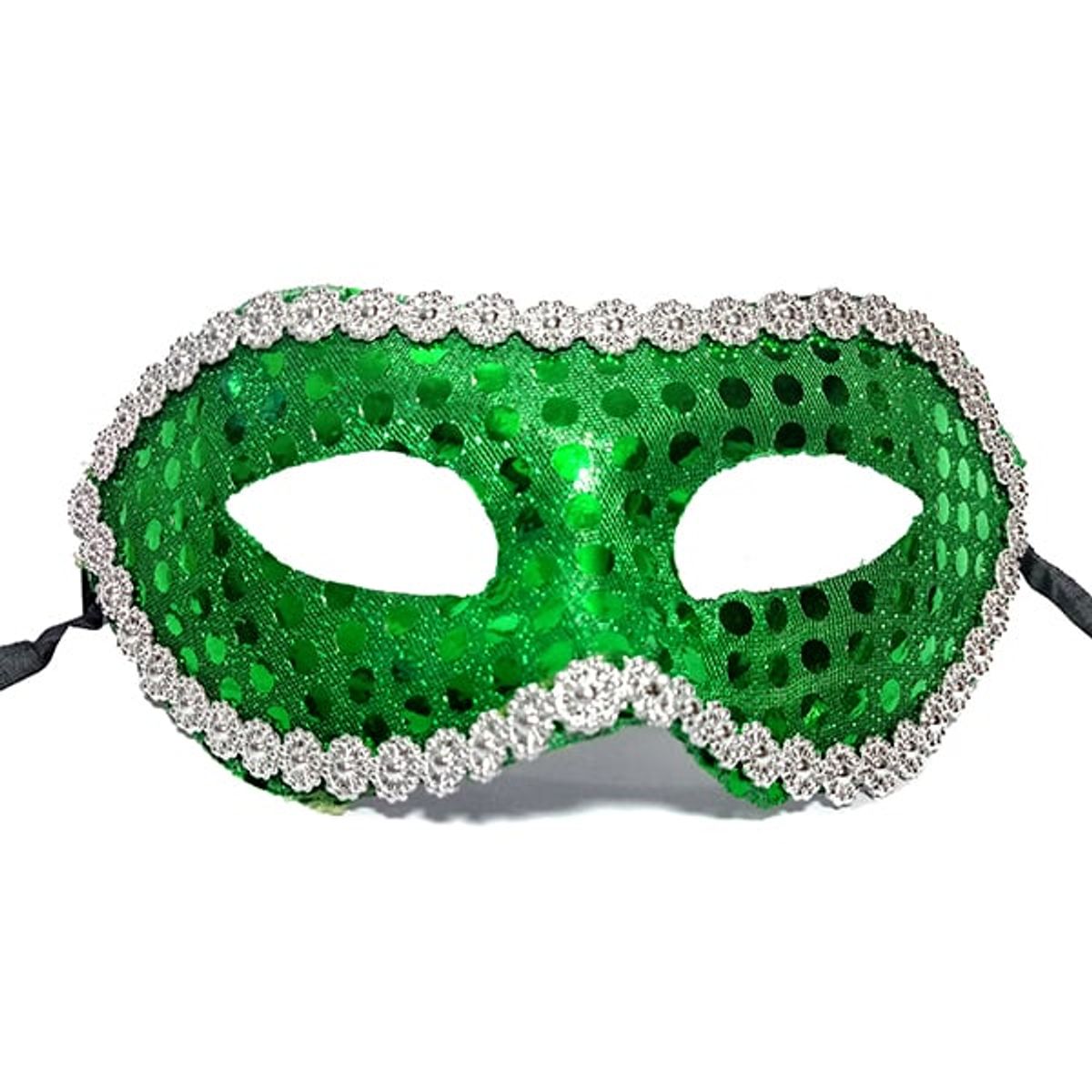 GENERICO - ANTIFAZ LENTEJUELA VERDE X1 UNI