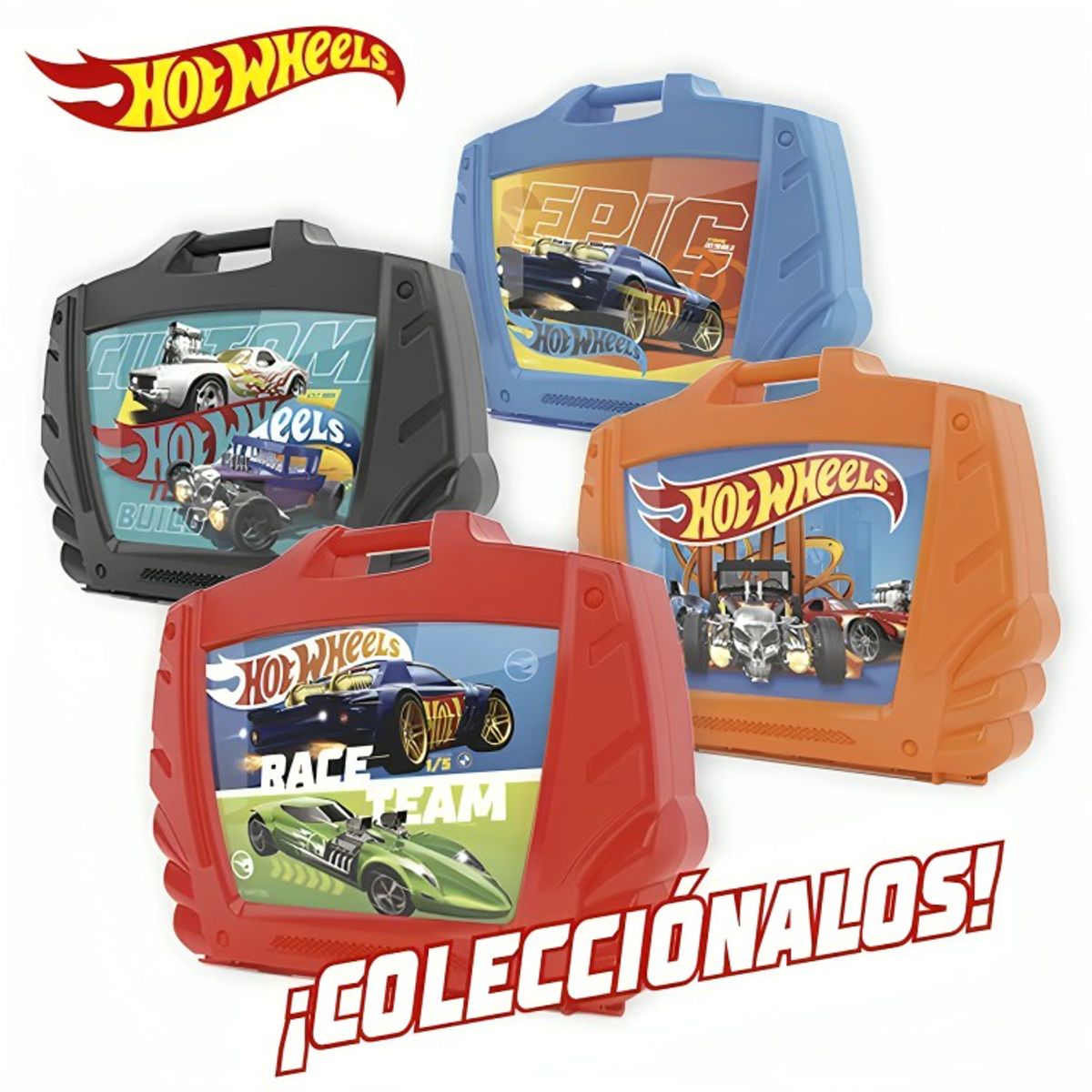 OEM - MALETIN GUARDA AUTOS  JUGUETE 23 HOT WHEELS ROJO