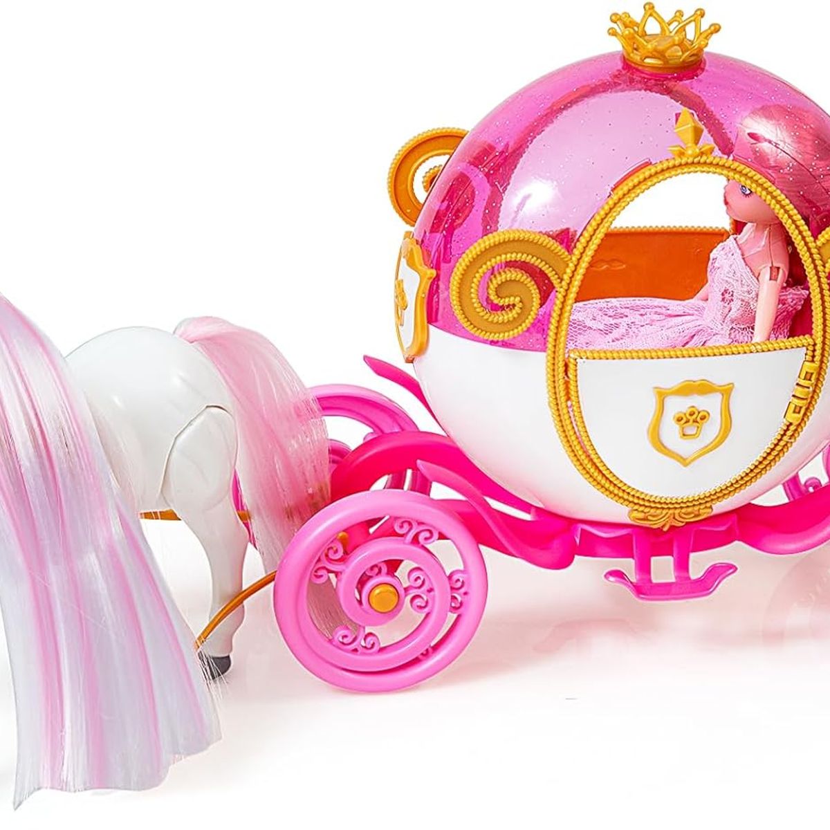 DISNEY INTERACTIVE - Carruaje De La Barbie Princesa A Caballo Luces Sonido rosa