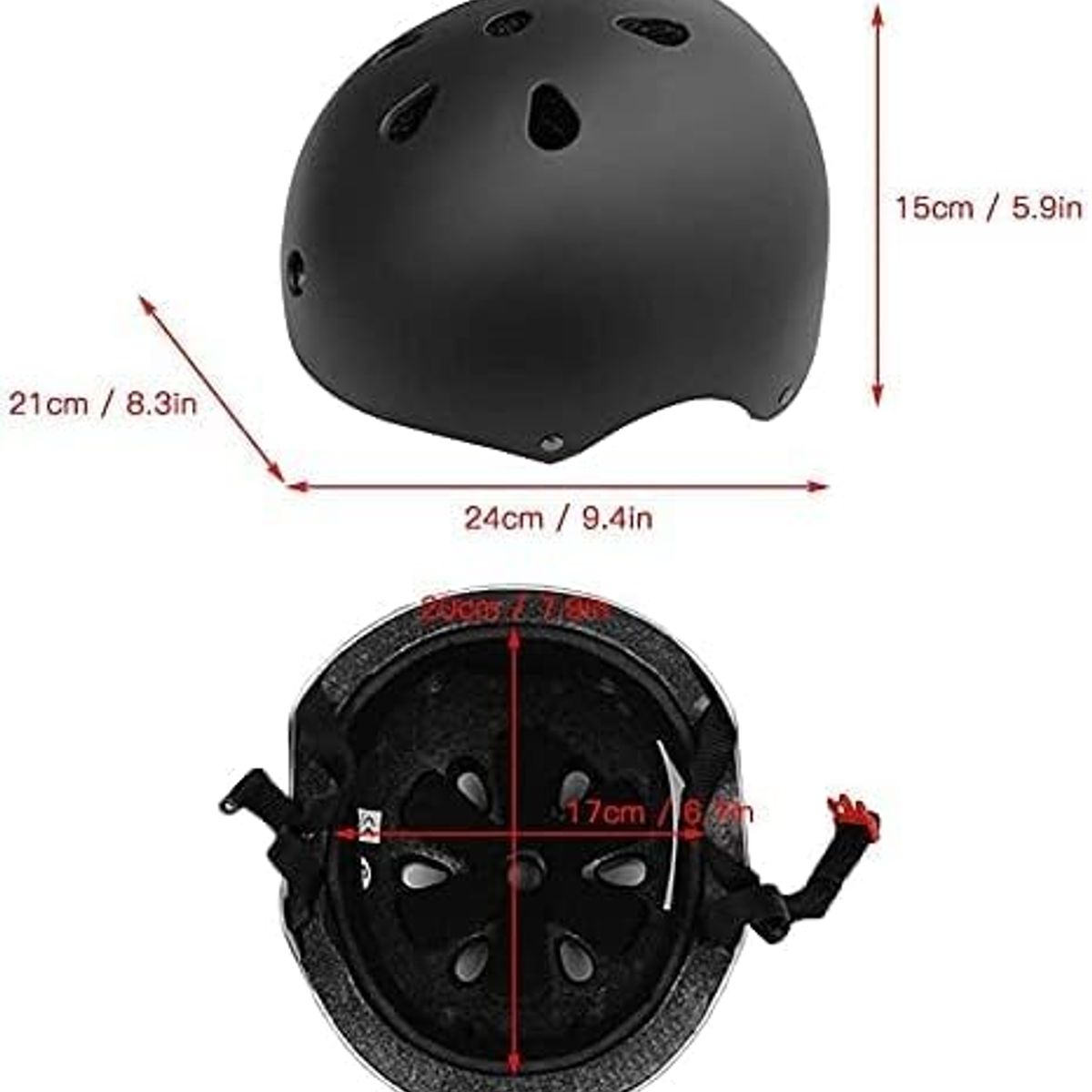 B4 ADVENTURE - Set de Protección Patinaje con Casco Ajustables para Ciclismo rojo