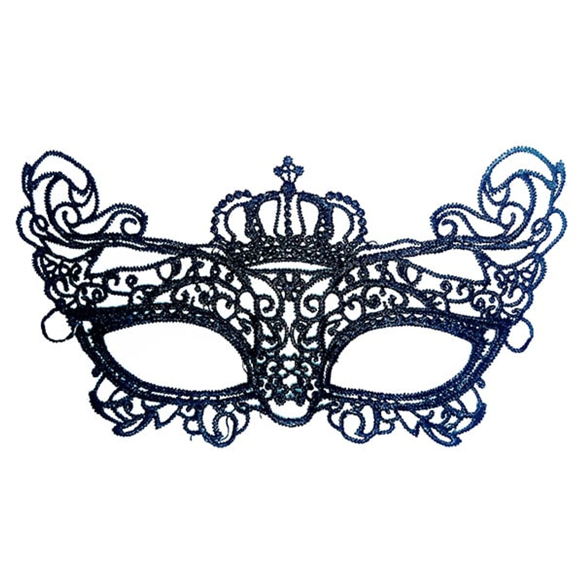 GENERICO - ANTIFAZ TELA ENCAJE CORONA X1 UNI