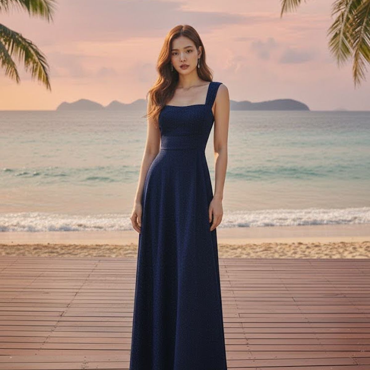 LUNA - VESTIDO DE FIESTA AZUL SALOME