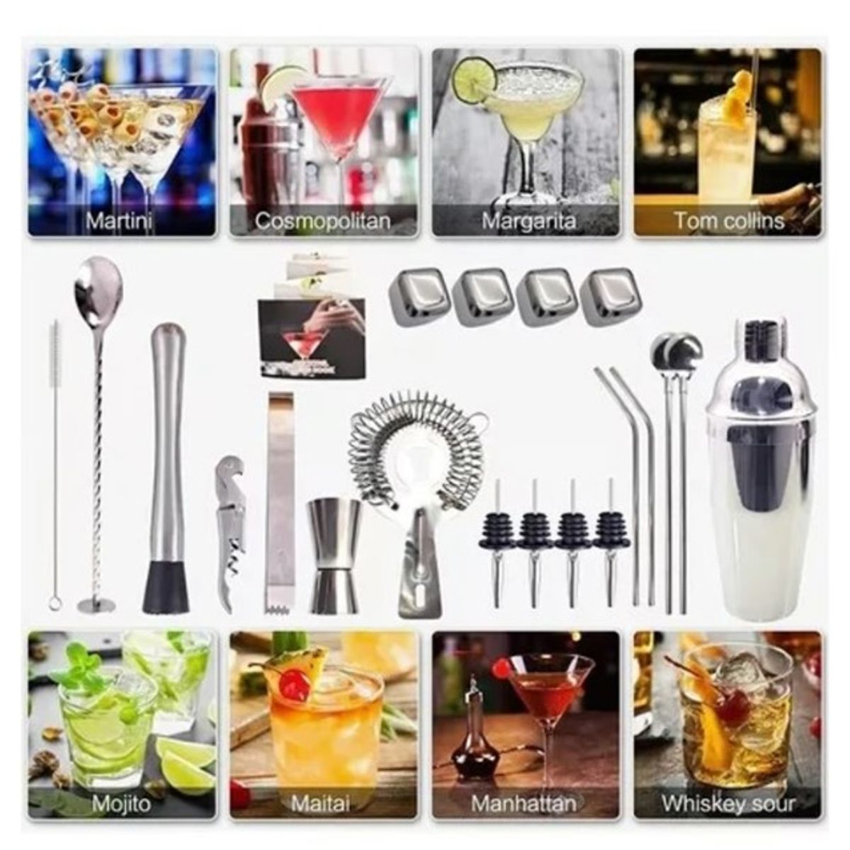 GENERICO - Juego De Cócteles Para Bar Pub 23 Piezas