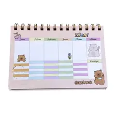 GENERICO - Planner Libreta Diseño Capibara Kawaii Anotaciones