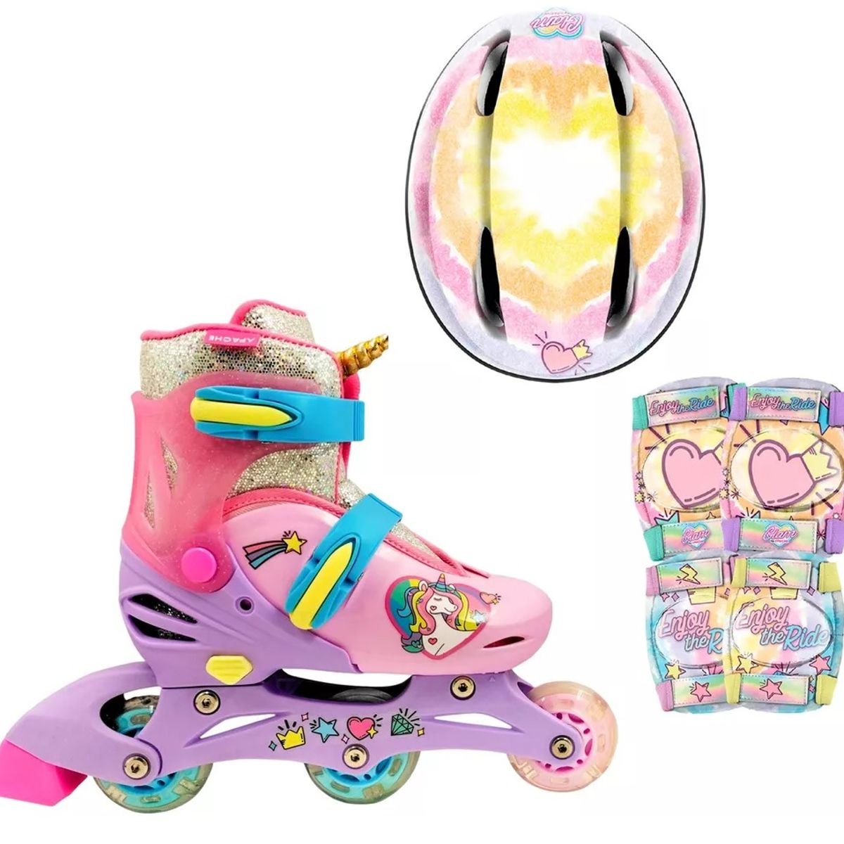 RUSH GIRL - Patines 2 En 1, Rush Girl-rosado 29 A 33 con Casco PROMO