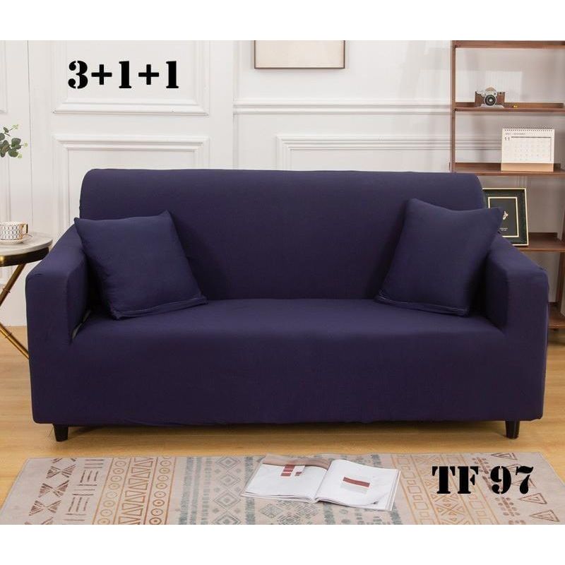 ANGELES DEL HOGAR - Cubre Sillon Futon Elastico Diseño 3+1+1  TF97
