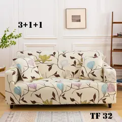 ANGELES DEL HOGAR - Cubre Sillon Futon Elastico Diseño 3+1+1 TF32