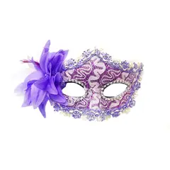 GENERICO - ANTIFAZ VENECIANO FLOR MORADO X1 UNI