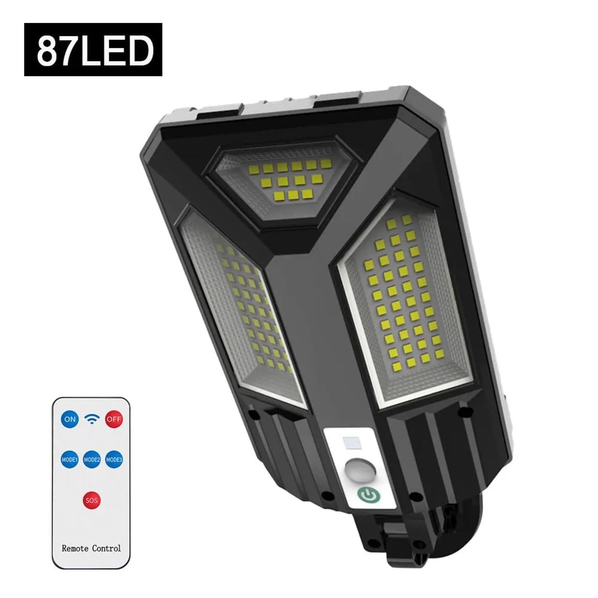 AZULAMAR - Farola Solar Sensor De Movimiento Lámpara De Jardín Luz con Remoto