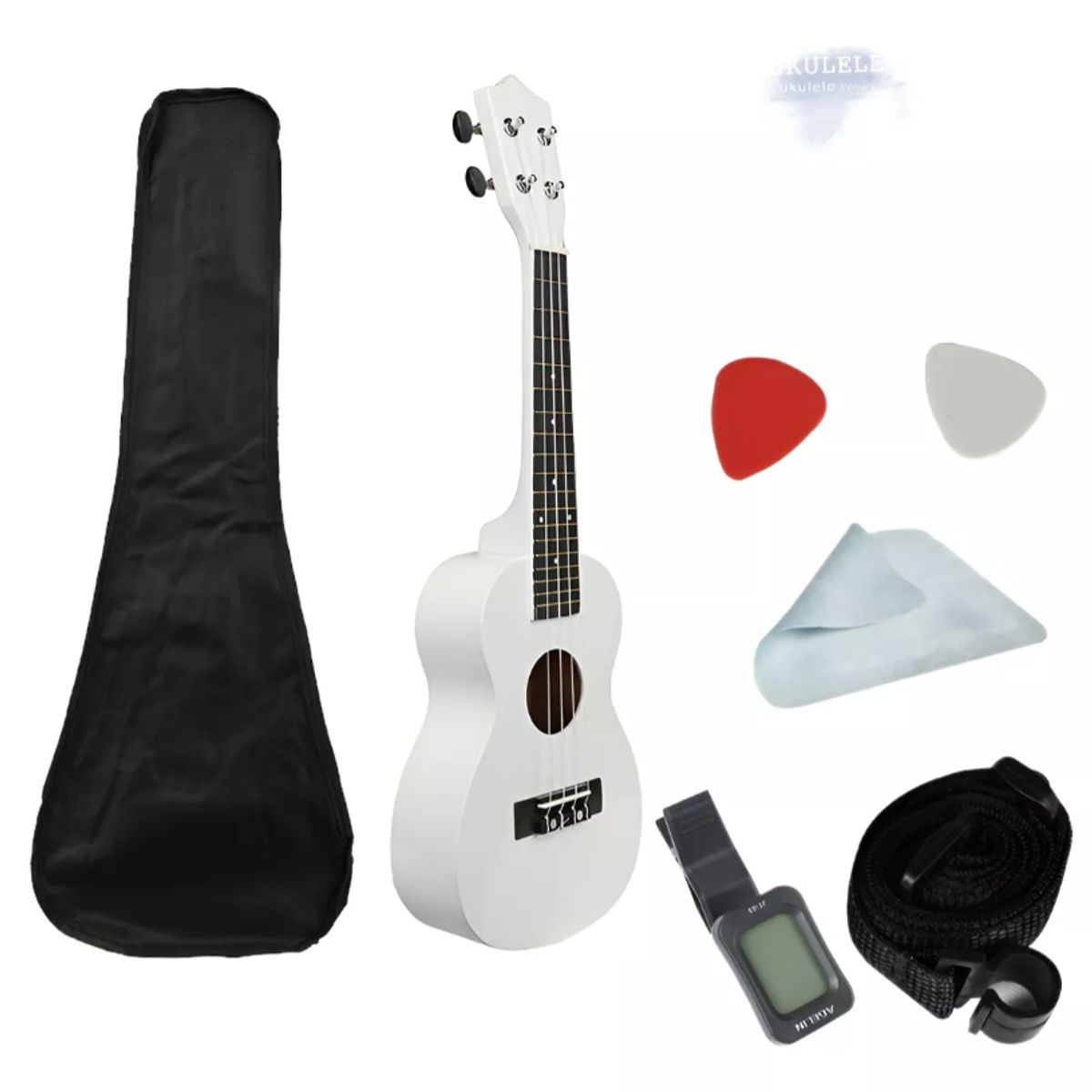 GENERICO - Pack Ukelele 23soprano+funda+a+cuerdas Aquila Blanco