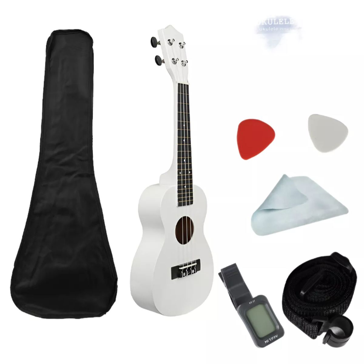GENERICO - Pack Ukelele 23soprano+funda+a+cuerdas Aquila Blanco