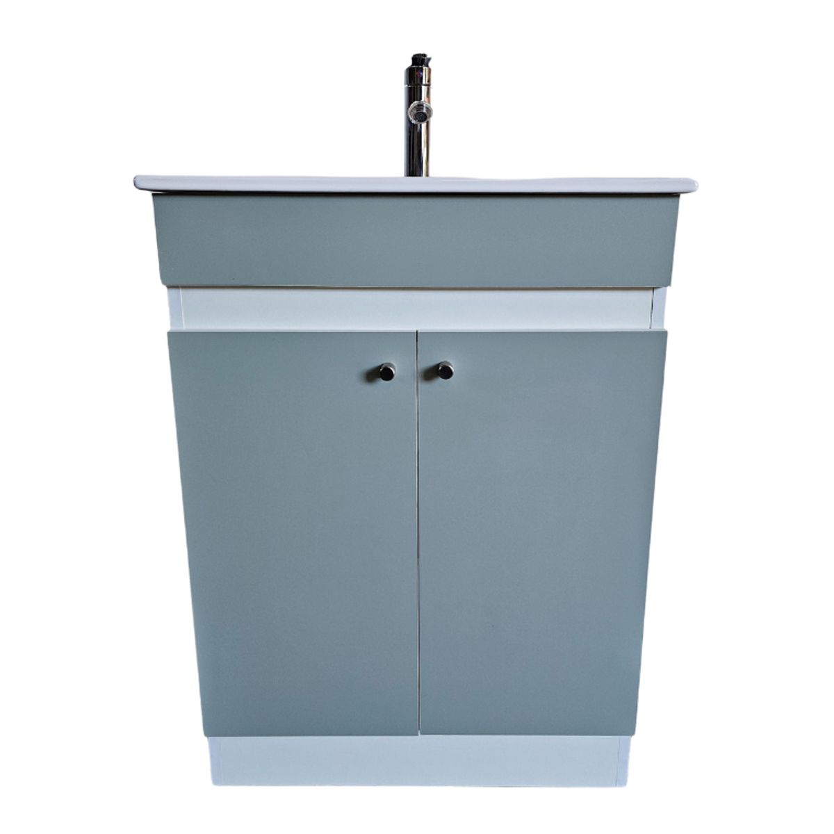 MODERN SPACE - Vanitorio Mdf 60x47cm Verde Glacial Loza Plana + Grifería