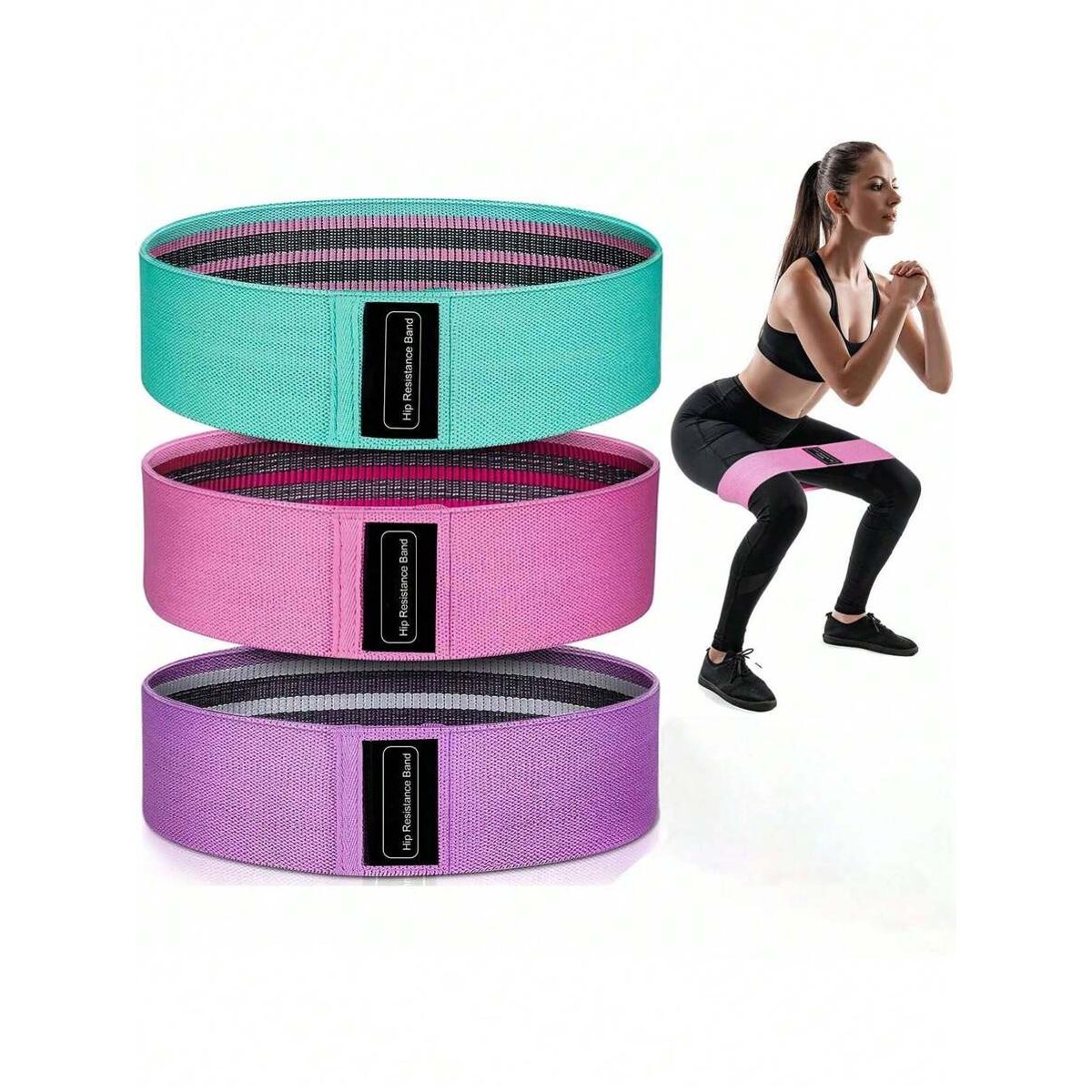 GENERICO - Banda Resistencia  Ejercicios Fitness Pack x 3