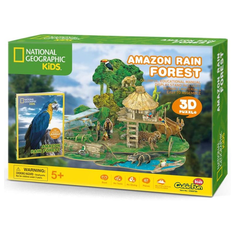 GENERICO - Juguete Puzzle Armable 3D Selva Amazon Bosque 63 Piezas