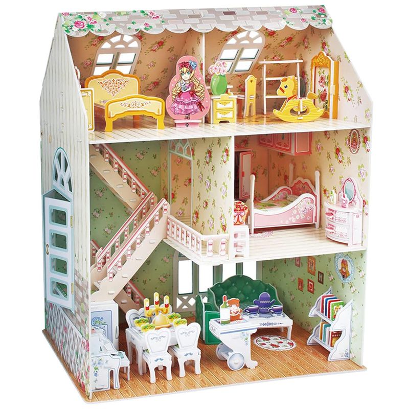 GENERICO - Juguete Casa De Muñecas Armable Puzzle 3D 160 Piezas