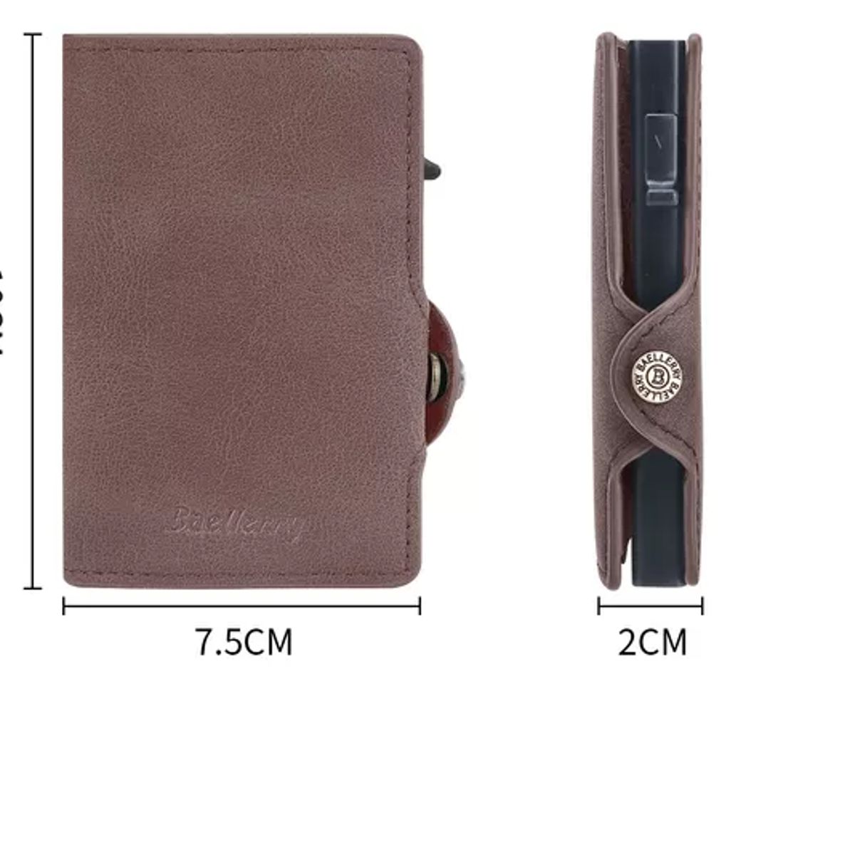 GENERICO - Billetera Compacta Anti Clonación Robo Tarjetero Cuero