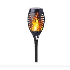 GENERICO - Estaca Luz Solar Led Antorcha Jardín Grande C Panel Calido