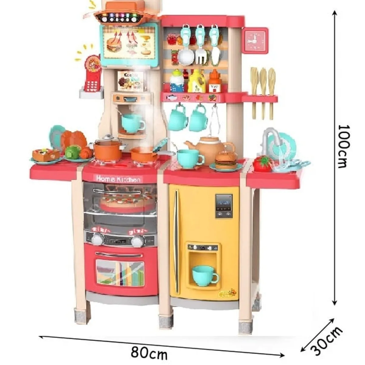 GENERICO - Cocina De Juguete grande 1Mt con luces sonido y vapor