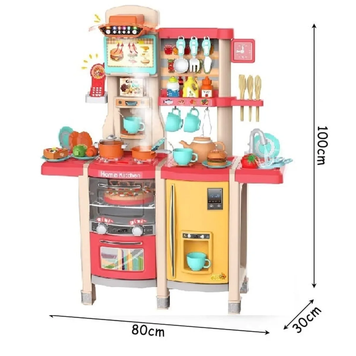 GENERICO - Cocina De Juguete grande 1Mt con luces sonido y vapor