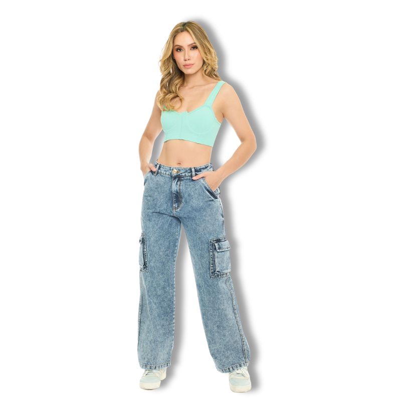 GLUE STAR - Jeans Cargo  Mujer - 19876
