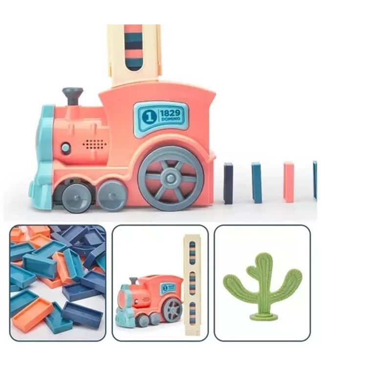 GENERICO - Juguete Tren De Bloques De Domino Para Construir Y Apilar Tc