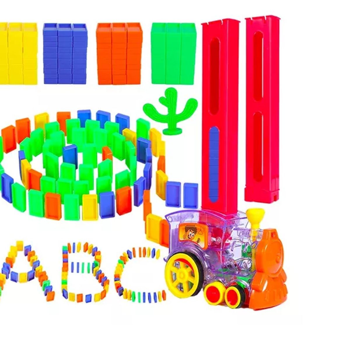 GENERICO - Tren Domino Mágico 60 Bloques Con Luces Y Sonidos