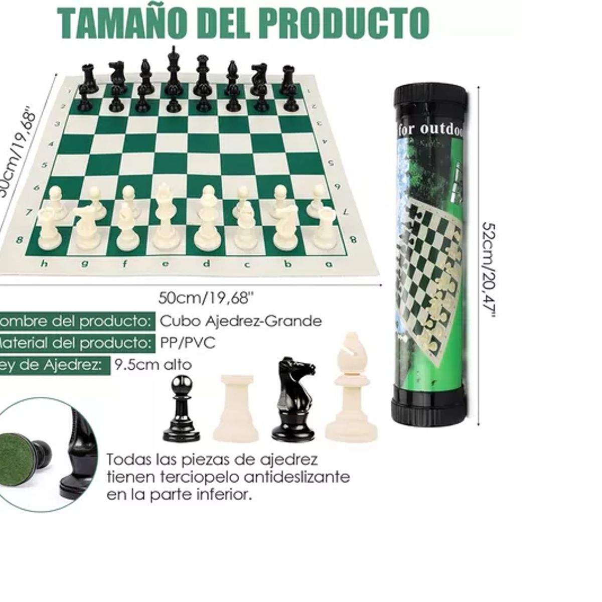 GENERICO - Ajedrez Escolar Profesional Tablero Oficiale Piezas Más Peso