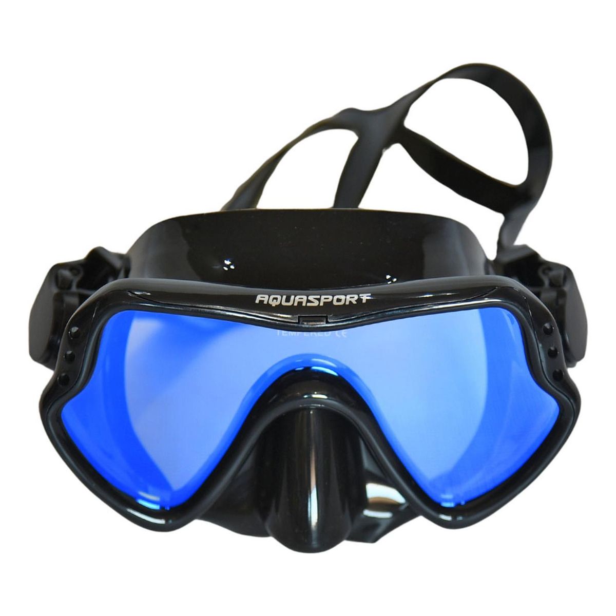 AQUASPORT - Máscara De Buceo Full Vision Pro Cristal Filtro Azul