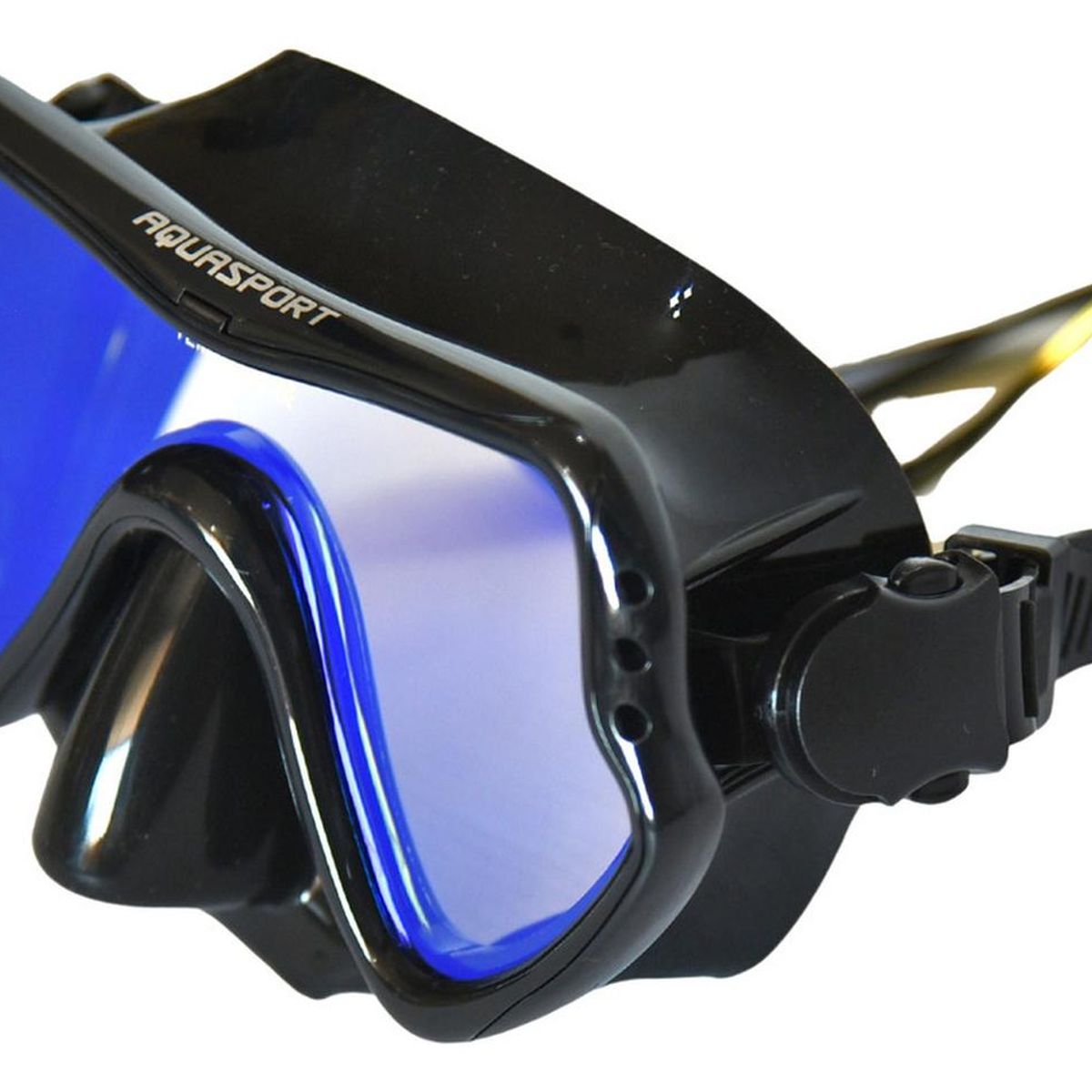 AQUASPORT - Máscara De Buceo Full Vision Pro Cristal Filtro Azul
