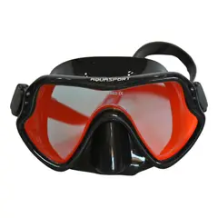 AQUASPORT - Máscara De Buceo Full Vision Pro Cristal Filtro Rojo