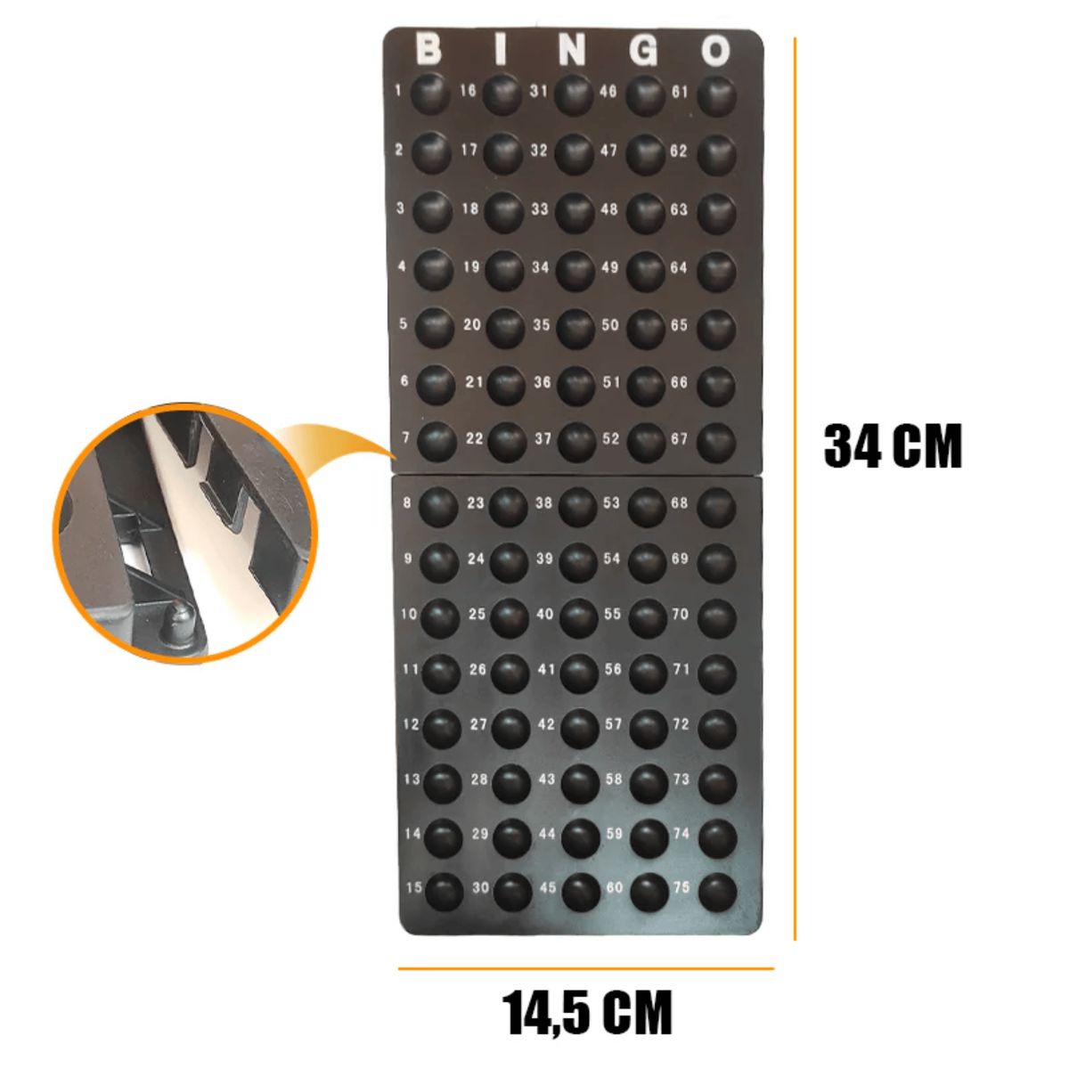 GENERICO - Set Bingo +Tombola acero 20 CM +Cartones +Bolas +Fichas