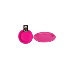 GENERICO - Plato De Papel Fuscia 7 Pulgadas 17cm 10pcs