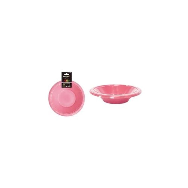 GENERICO - Bowl Plástico Rosa 7 Pulgadas 8g 6pcs