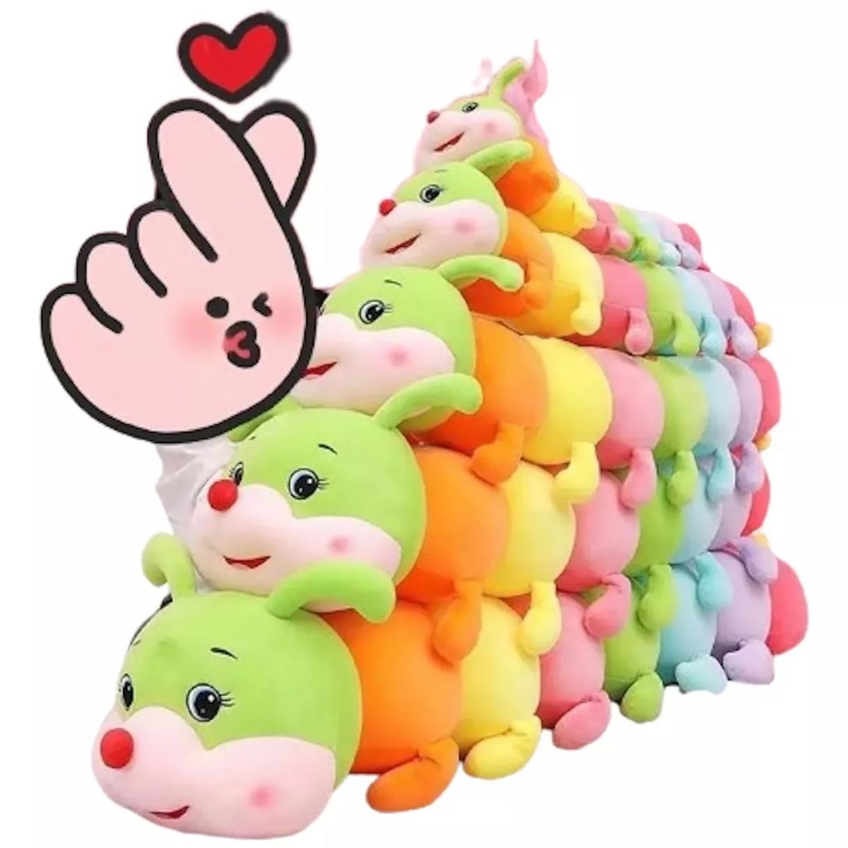 GENERICO - Almohada Oruga Peluche - Suavidad 90 Cm