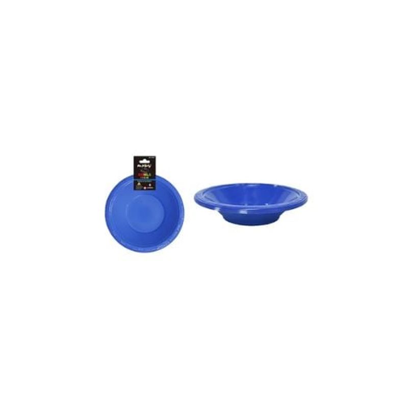GENERICO - Bowl Plástico Azul Oscuro 7 Pulgadas 8g 6pcs